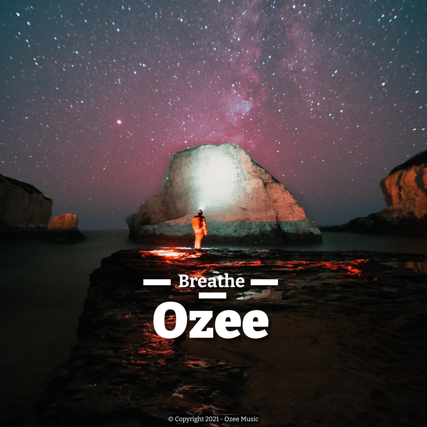 Ozee - Breathe cover artwork, 2022 release on Self-Release