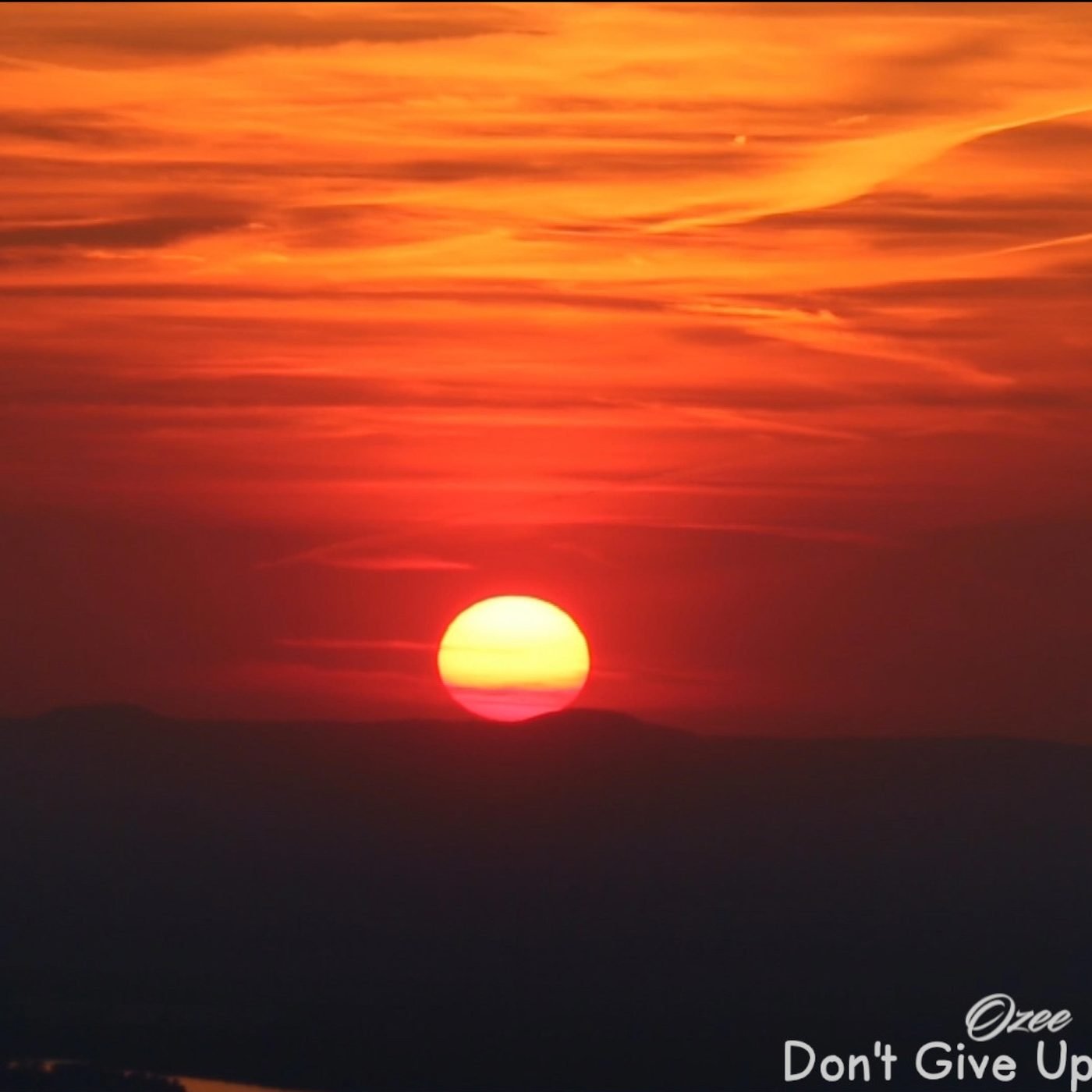 Ozee - Don't Give Up cover artwork, 2023 release on Self-Release