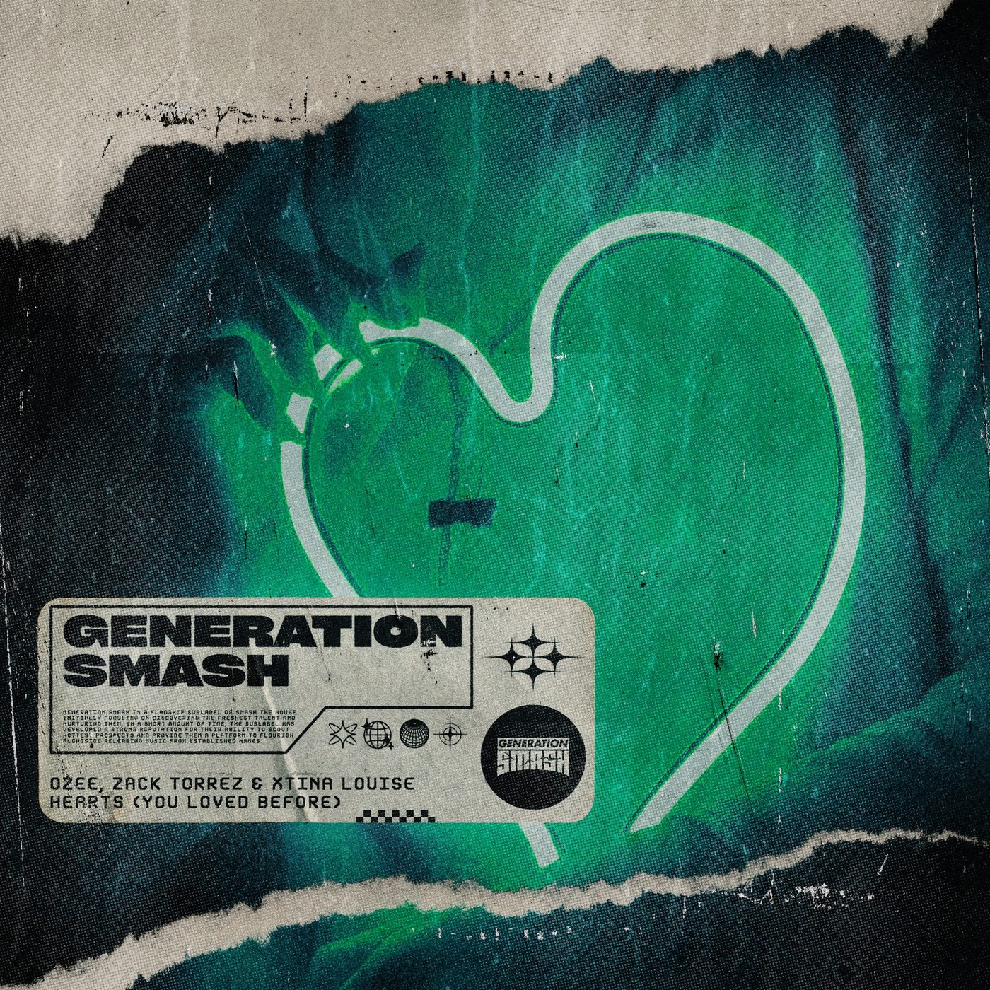 Ozee - Hearts (You Loved Before) cover artwork, 2025 collaboration with Zack Torrez & Xtina Louise on Generation Smash
