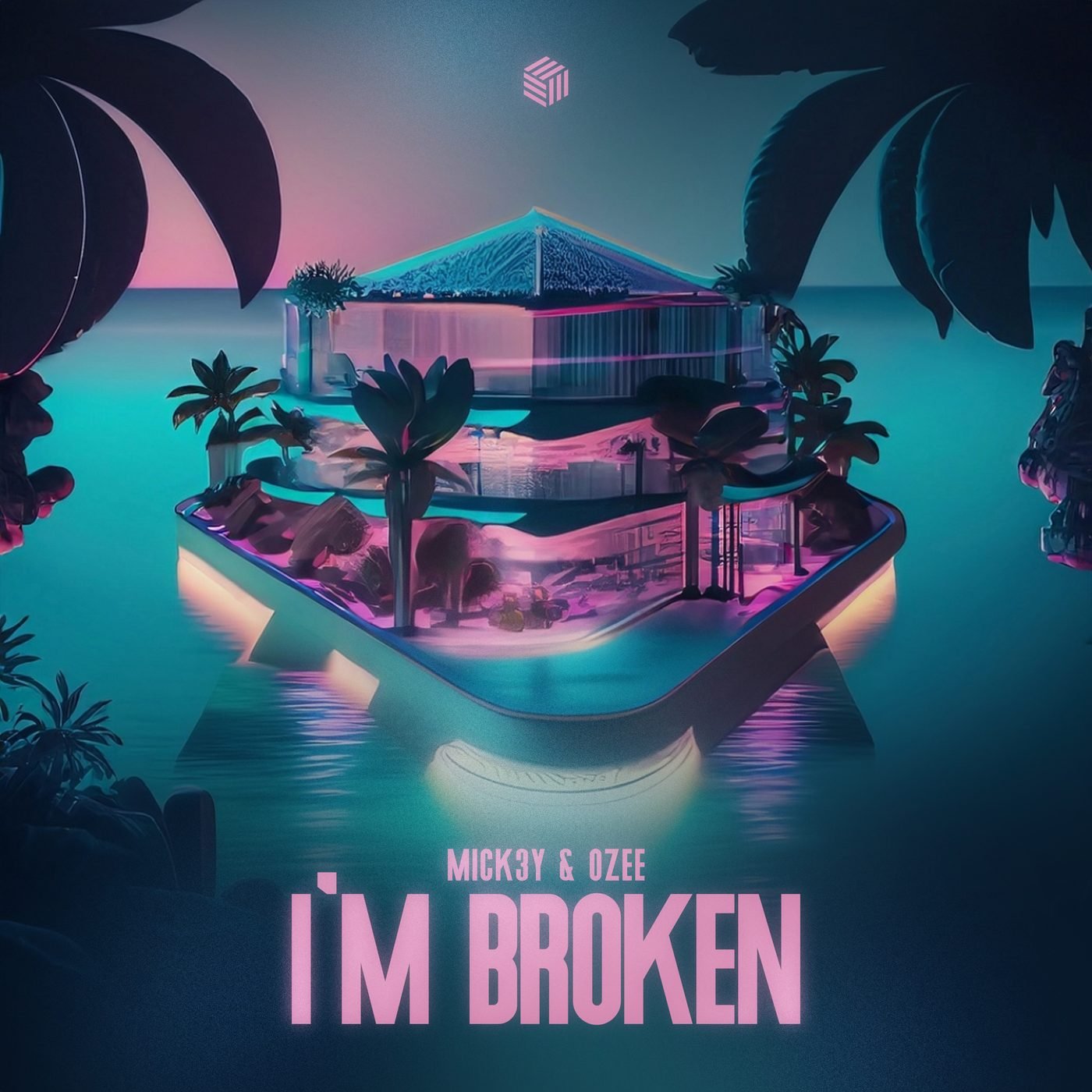 Ozee - I'm Broken cover artwork, 2024 collaboration with Mick3y on Future House Cloud