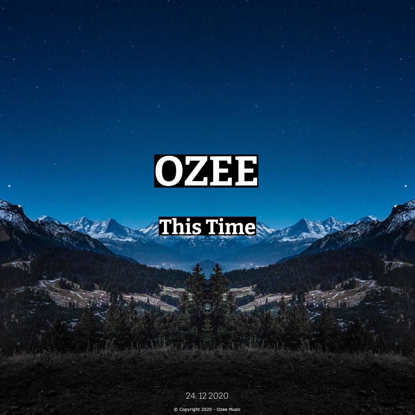 Ozee - This Time cover artwork, 2022 release on Self-Release